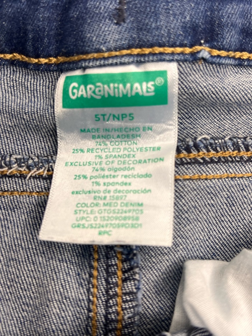 Garanimals Dark Blue Frayed Hem Denim Shorts - Picture 6 of 7